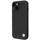 BMW dėklas iPhone 14 telefonui Leather Quilted, juodas