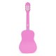 ECOTOYS didelė medinė gitara vaikams, 6 stygų, rožinė