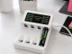 Maxday AA/AAA Battery Charger with LED Indicator + 4x AAA Batteries, USB-C, White