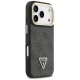 Guess 4G PU Triangle Logo & Stand Camera MagSafe dėklas iPhone 17 Pro, juodas
