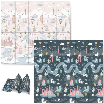 Kids Folding Foam Mat Nukido NK-340, Castle