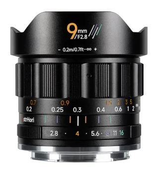AstrHori MF 9 mm f/2.8 APS-C rankinio fokusavimo plataus kampo objektyvas Sony E
