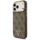 Guess 4G Triangle Logo & Big Strap MagSafe dėklas iPhone 17 Pro Max, rudas