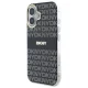 DKNY Repeat Texture Pattern With Stripe dėklas iPhone 16 su MagSafe, juodas