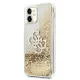 Guess 4G Big Liquid Glitter dėklas, skirtas iPhone 11 / XR, auksinis