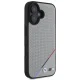 BMW M Perforated Tricolor Line MagSafe dėklas iPhone 16 telefonui, pilkas