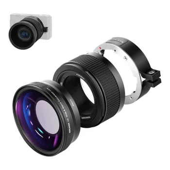 Neewer plataus kampo ir makro objektyvas, skirtas Sony ZV1, juodas