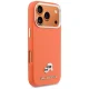 Karl Lagerfeld Karl & Choupette Saffiano MagSafe dėklas iPhone 17 Pro Max, oranžinis
