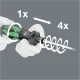 Wera 826 T Kraftform Turbo antgalių laikiklis Rapidaptor 1/4\"