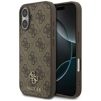 Guess 4G Small Classic Logo MagSafe dėklas iPhone 17, rudas