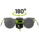 Automatinė sodo žarnos ritė Gardlov 123613 su 25m žarna, juoda/žalia