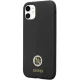 Guess Silicone Logo Strass 4G dėklas iPhone 11 / XR, juodas