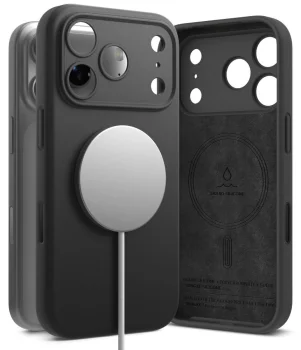 Ringke Silicone MagSafe dėklas Apple iPhone 18 Pro Max, juodas