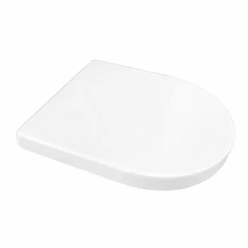 Lėtai nusileidžiantis universalus klozeto dangtis 36x46 cm, baltas