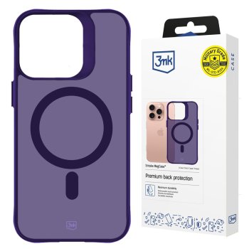 3mk Smoke MagCase dėklas, skirtas iPhone 16 Pro Max, Translucent Purple
