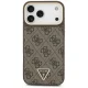 Guess 4G PU odinis MagSafe dėklas, skirtas iPhone 17 Pro Max, juodas