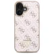 Guess New 4G Triangle dėklas, skirtas iPhone 16, baltas