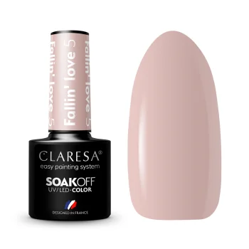 Claresa Fallin' Love 5 Hybrid Gel Polish, Light Beige, 5g