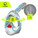 4Fizjo Tsunami Shark Kids Full Face Snorkeling Mask, Grey