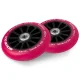 Soke paspirtuko ratukai 100 mm su ABEC 9 guoliais, 2 vnt., rubino
