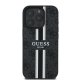 Guess 4G Printed Stripes MagSafe Case for iPhone 16 Pro, Black