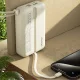 Dudao K14+ išorinė baterija 20000mAh, 22.5W su USB-C / Lightning laidais, balta