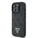 Guess Leather 4G Triangle Strass MagSafe case for iPhone 16 Pro - black