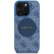 Dėklas Guess PU 4G Circle with Classic Logo skirtas iPhone 16 Pro Max MagSafe, mėlynas