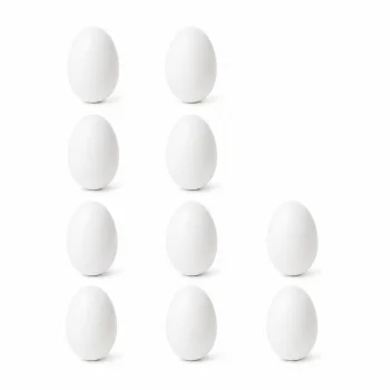 Dummy Nest Eggs for Hens, Large, White, 10 Pcs
