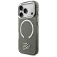 Karl Lagerfeld IML KL Script Logo MagSafe dėklas iPhone 17 Pro Max - juodas