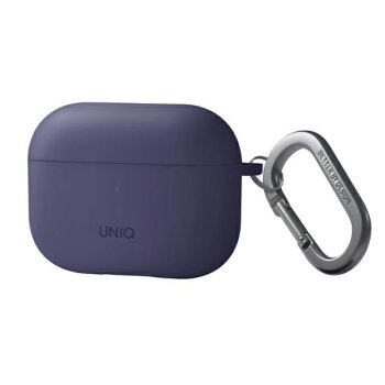 Uniq Nexo dėklas su ausų kabliukais, skirtas AirPods Pro 2, violetinis