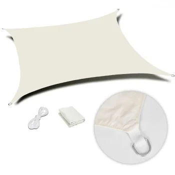 Square Sun Shade Sail 3x3m Waterproof Canopy MultiGarden, Beige