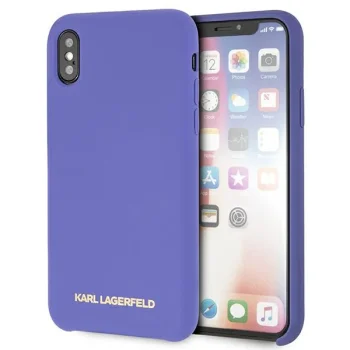 Karl Lagerfeld silikoninis dėklas iPhone X / Xs, purpurinis