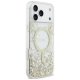 Guess Resin Bottom Glitter MagSafe dėklas telefonui iPhone 17 Pro Max, auksinis