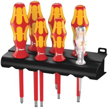 Atsuktuvų rinkinys Wera 160i/7 Rack, 7 dalių, VDE 1000 V su laikikliu