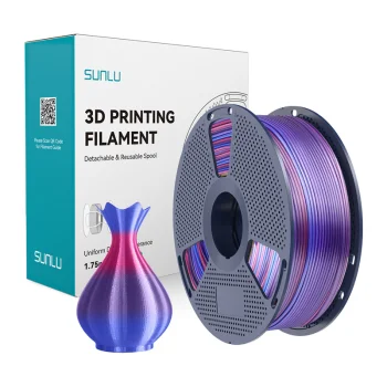 Sunlu PLA+ Silk 3D spausdinimo gija 1.75 mm 1 kg, Rainbow 02