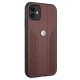 BMW dėklas iPhone 11 / XR, raudonas (Leather Curve Perforate)