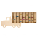 Kruzzel Wooden Toy Car Shelf TIR, 80 Compartments, Beige