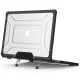 Tech-Protect SmartShell Pro dėklas MacBook Air 13\" (M2/M3/M4) kompiuteriui, juodas / skaidrus