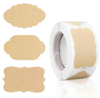 Self-Adhesive Jar Labels, 300 pcs, Brown