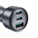 Automobilinis įkroviklis Joyroom JR-CCN19 65W 2x USB-C + USB-A, tamsiai pilkas