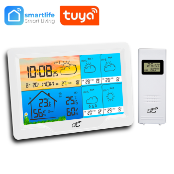 Išmanioji WiFi meteorologinė stotelė TUYA LTC 140838, balta