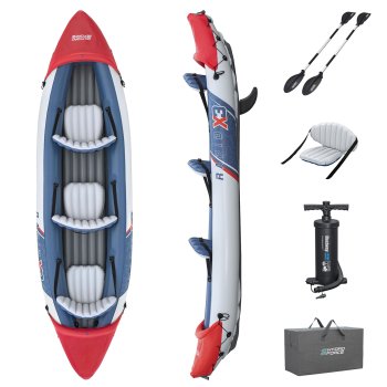 Pripučiama trivietė baidarė Bestway Hydro-Force Rapid X3, 381 x 100 cm