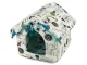 Pet House Bed for Dogs and Cats with Removable Mat, Marine Pattern