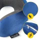 Kelioninė kaklo pagalvė 4FIZJO Memory Foam pasaga, tamsiai mėlyna
