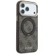 Dėklas Guess Ring Stand 360 4G Classic Logo MagSafe, iPhone 18 Pro / 17 Pro, Brown