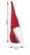 Iso Trade Standing Christmas Gnome, Red/White, 30 cm