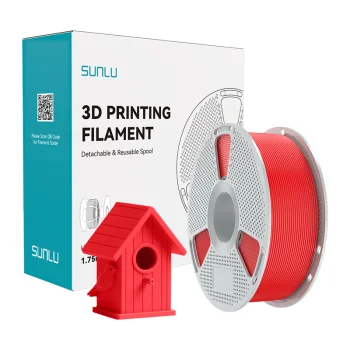 Sunlu ASA 3D spausdintuvo plastikas 1.75 mm, raudonas