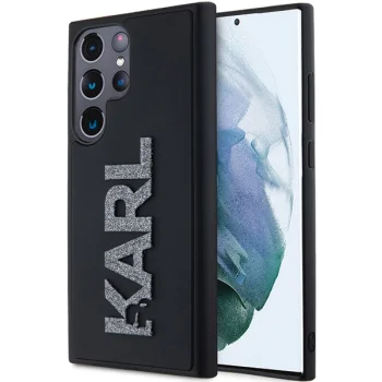 Karl Lagerfeld dėklas Samsung Galaxy S24 Ultra, 3D Logo Glitter, juodas