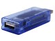 USB įtampos ir srovės matuoklis (Voltmetras / Ampermetras), mėlynas
